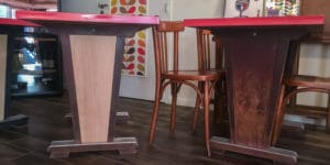 Tables bistrot avant/après