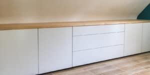 agencement chambre bois et mélaminé