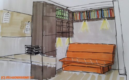 Première ébauche à main levée