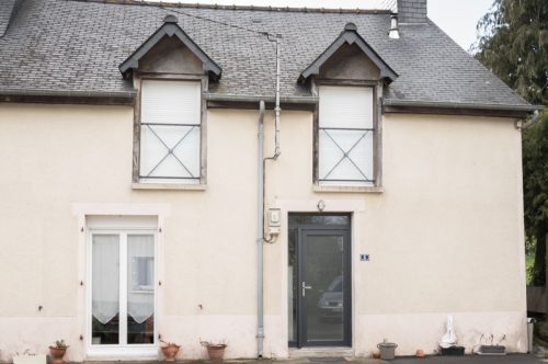 garde-corps verre et aluminium laqué gris