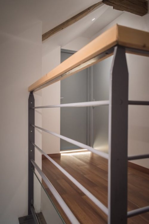 Rénovation garde corps bois métal verre