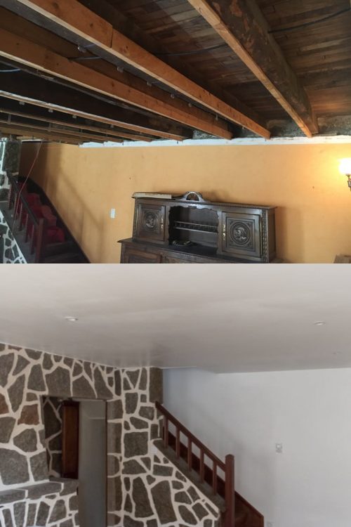 avant/après plafond placo