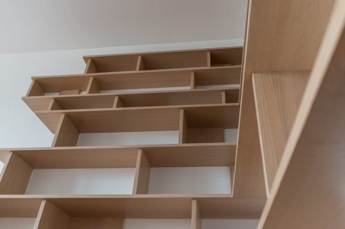 vue du bas de la bibliothèque