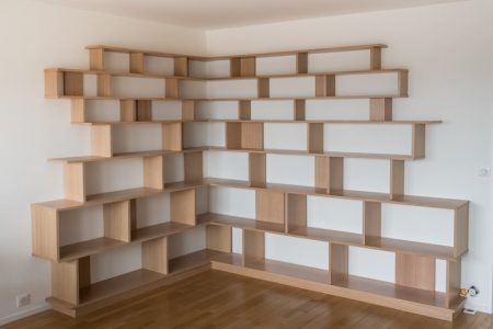 BIBLIOTHEQUE bibliothèque en chêne blanchi