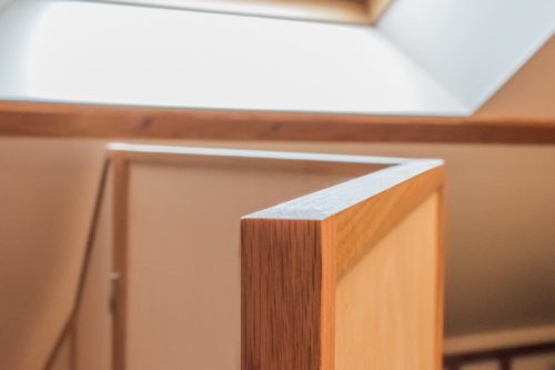 paravent en châtaignier et contreplaqué peuplier