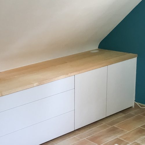 CHAMBRE agencement chambre plateau en frêne