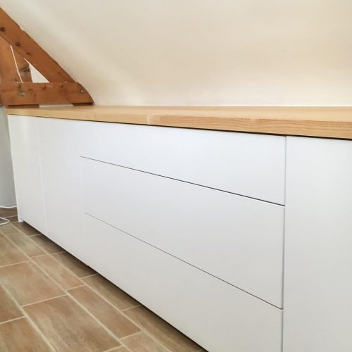 agencement chambre bois et mélaminé